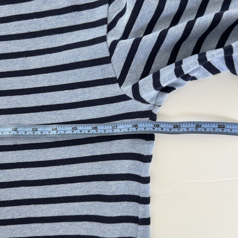 Saint James Top Womens Breton Blue Striped M Boatneck Long Sleeve Preppy France - Picture 7 of 12